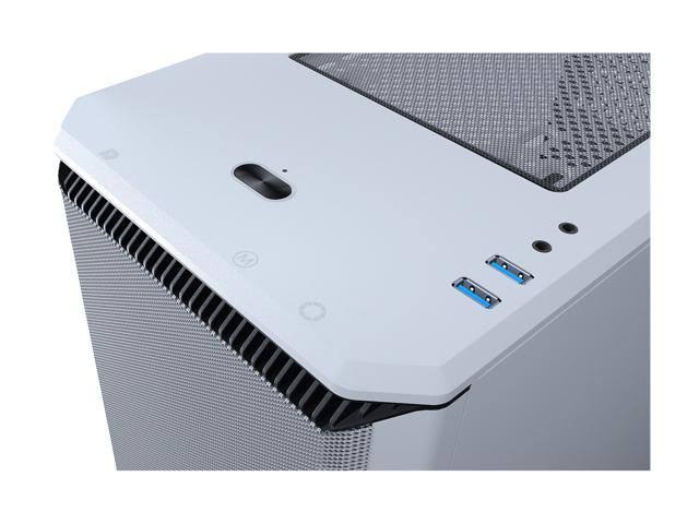 White Steel Tempered Glass ATX Mid Tower Computer Case B125
