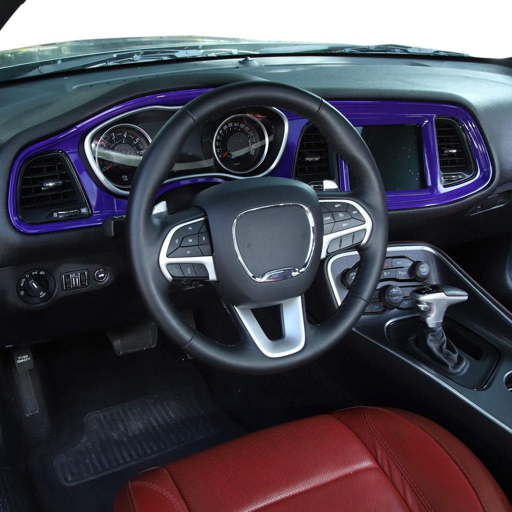 Red Carbon Fiber Center Console Dashboard Panel Trim X9530