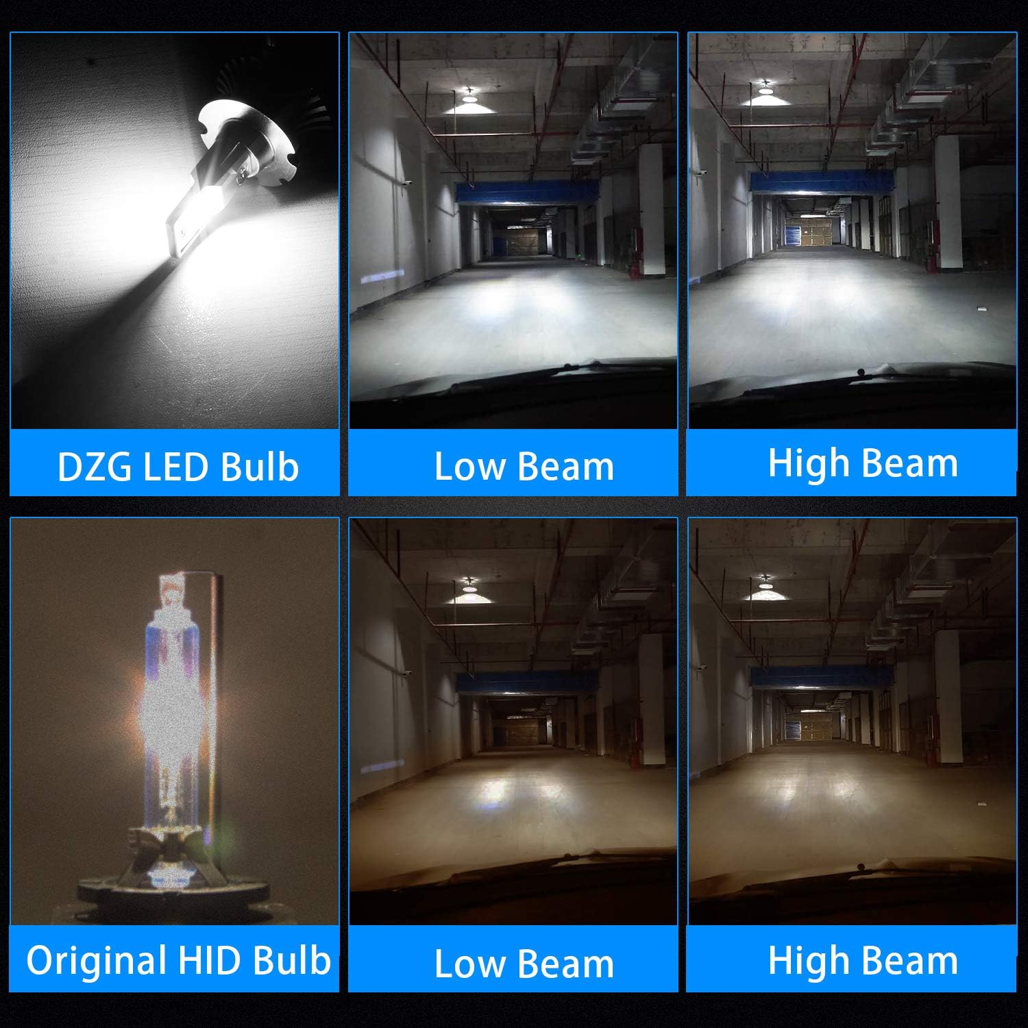 D2S D2R LED Headlight Bulb 6000K 35W Conversion Kit, 1 Pair Pack of 2 F11383