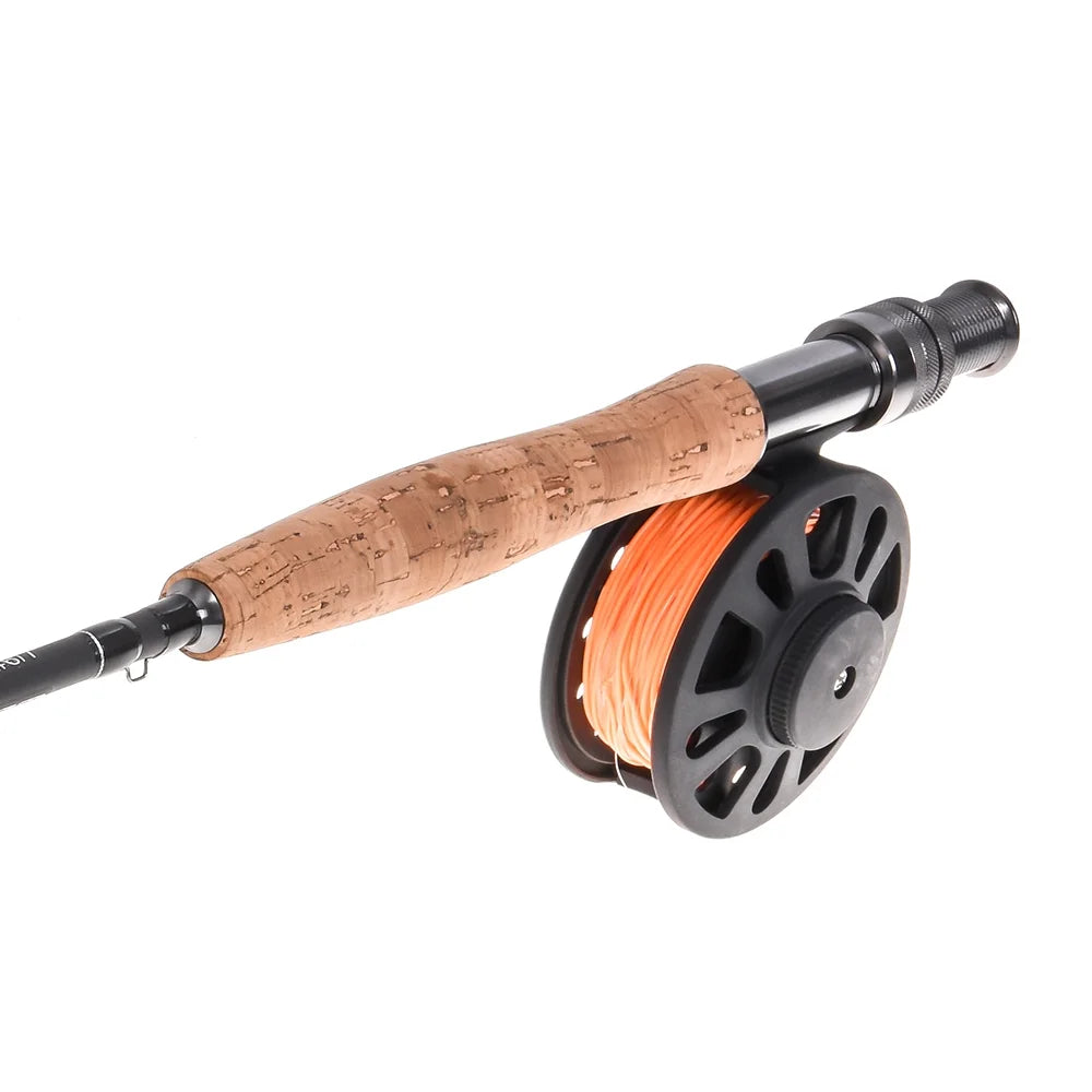 9' Fly Fishing Rod and Reel Combo with Carry Bag 10 Flies G1913