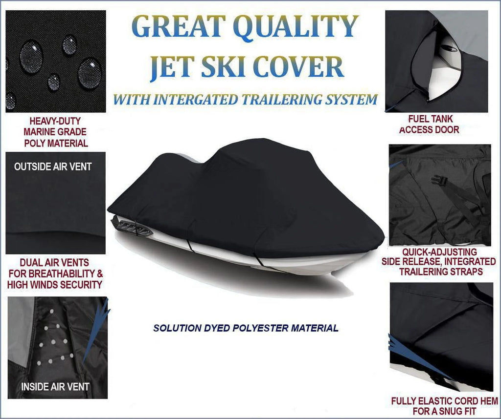 Black 600 Denier JetSki Cover K652