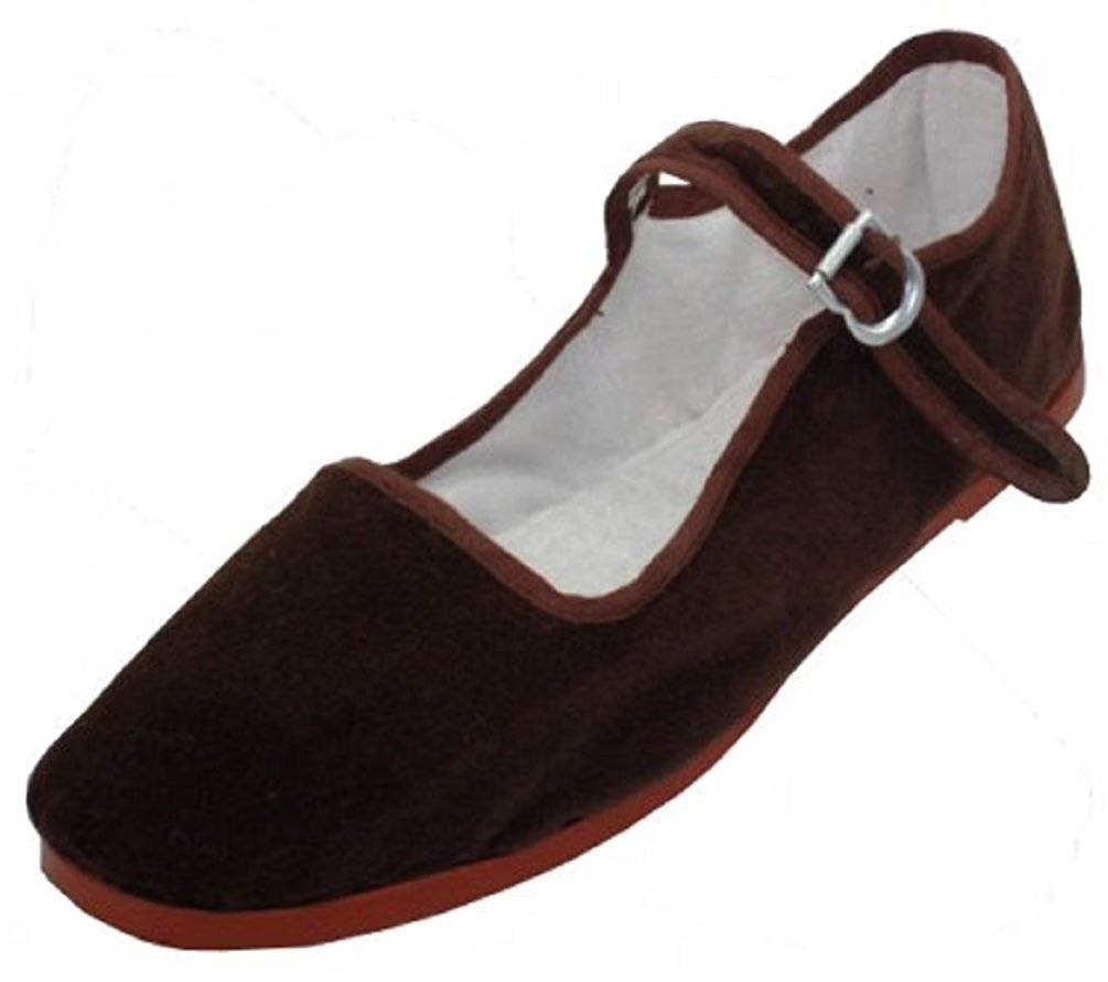 Cotton Mary Jane Ballet Flats B752579