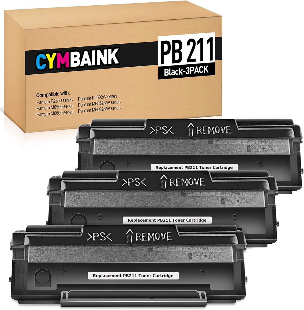 3 Pack Black Toner Cartridge for Pantum PB-211 O534215