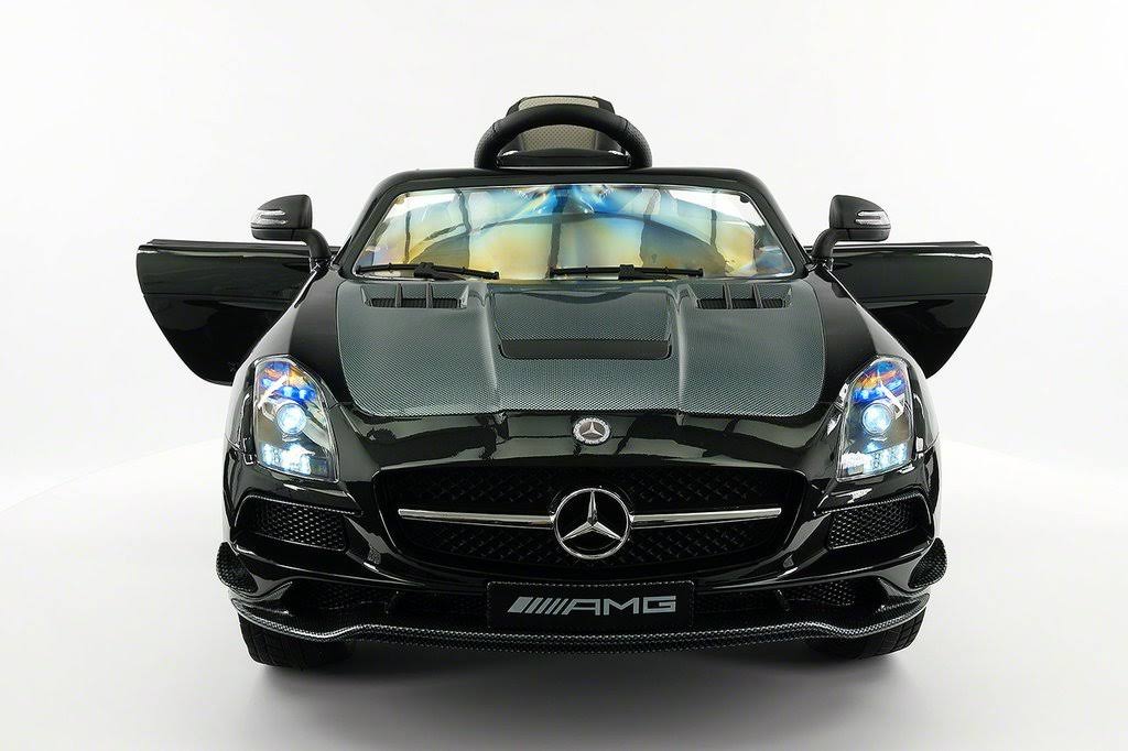 12V Battery Metallic Black Ride on Car F8556