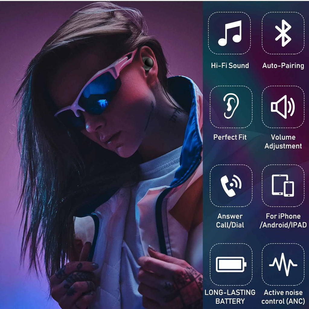 Black True Wireless Earbuds with Active Noise Cancelling K167