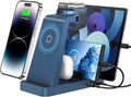 5 in 1 Wireless Charging Stand Dock for iPhone Apple Watch Airpods (Blue) A724734