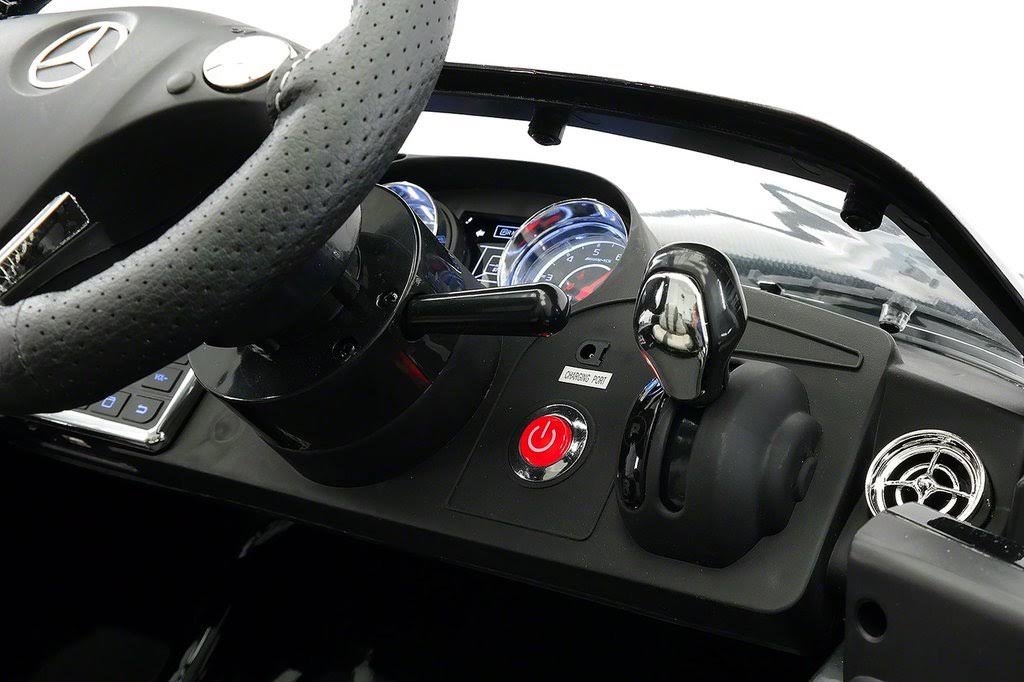 12V Battery Metallic Black Ride on Car F8556