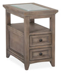 Dovetail Grey Chairside End Table U55245