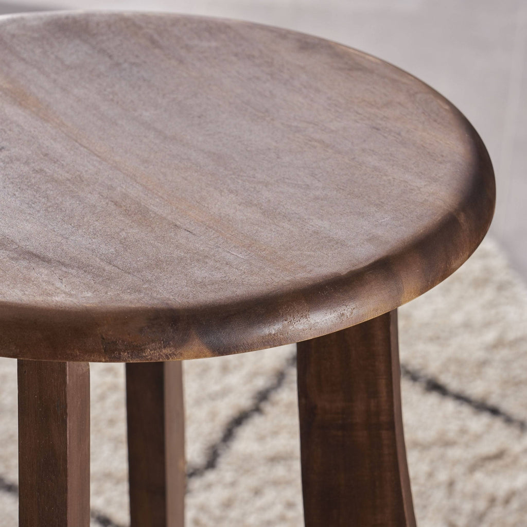 Grey Acacia Wood Barstool (Set of 2) K9869