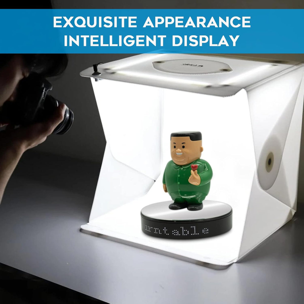 White Light Smart Rotating Turntable Display Stand Q7419