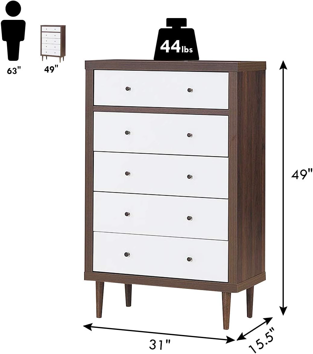 Antique-Style Wooden Drawer Dresser Storage Cabinet W957