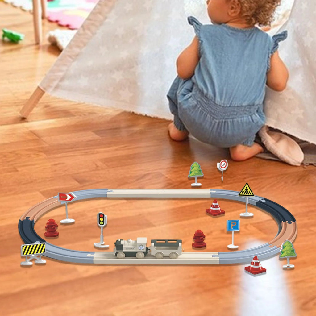 30pcs Puzzle Train Tracks Set C28486