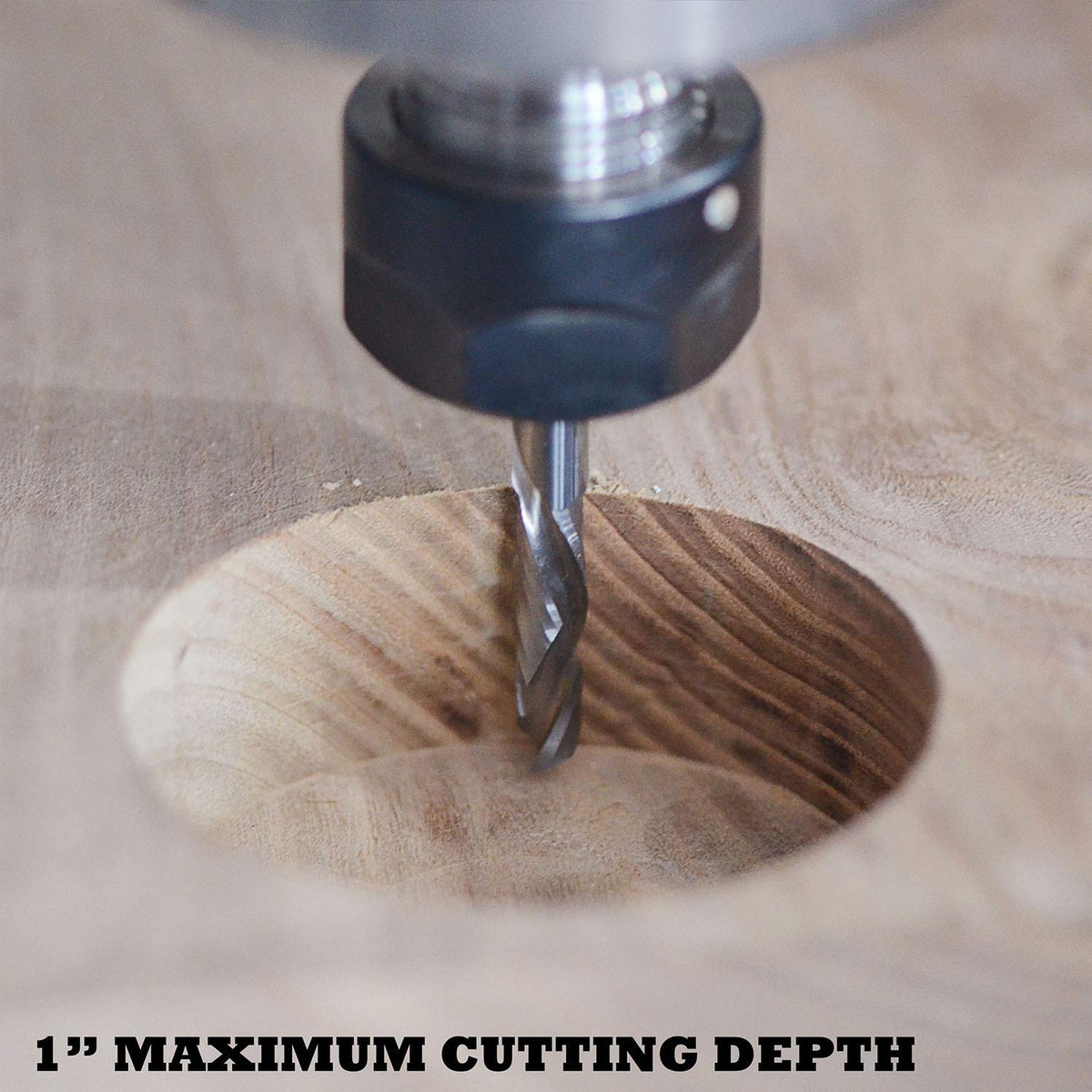 1/4 X 1 inch Carbide Spiral Router Bit with 1/4 inch Shank D2656