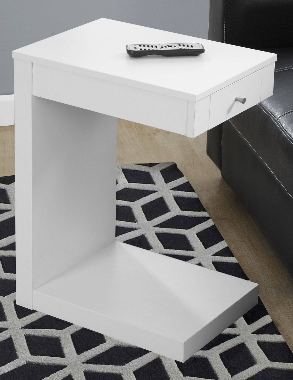 White Accent Table with Drawer A202