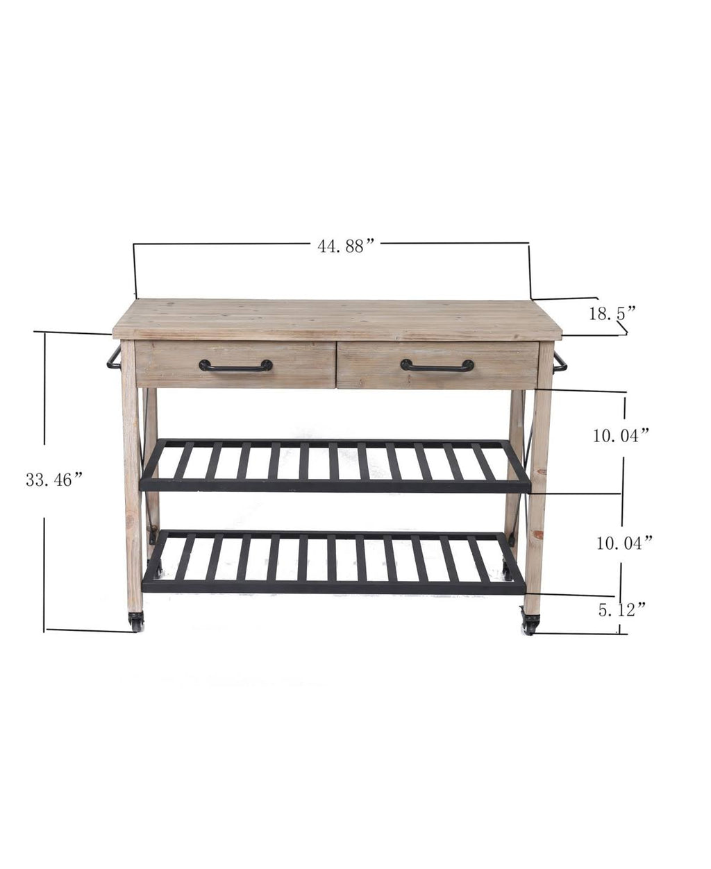 2-Drawer Kitchen Cart in Natural T2920