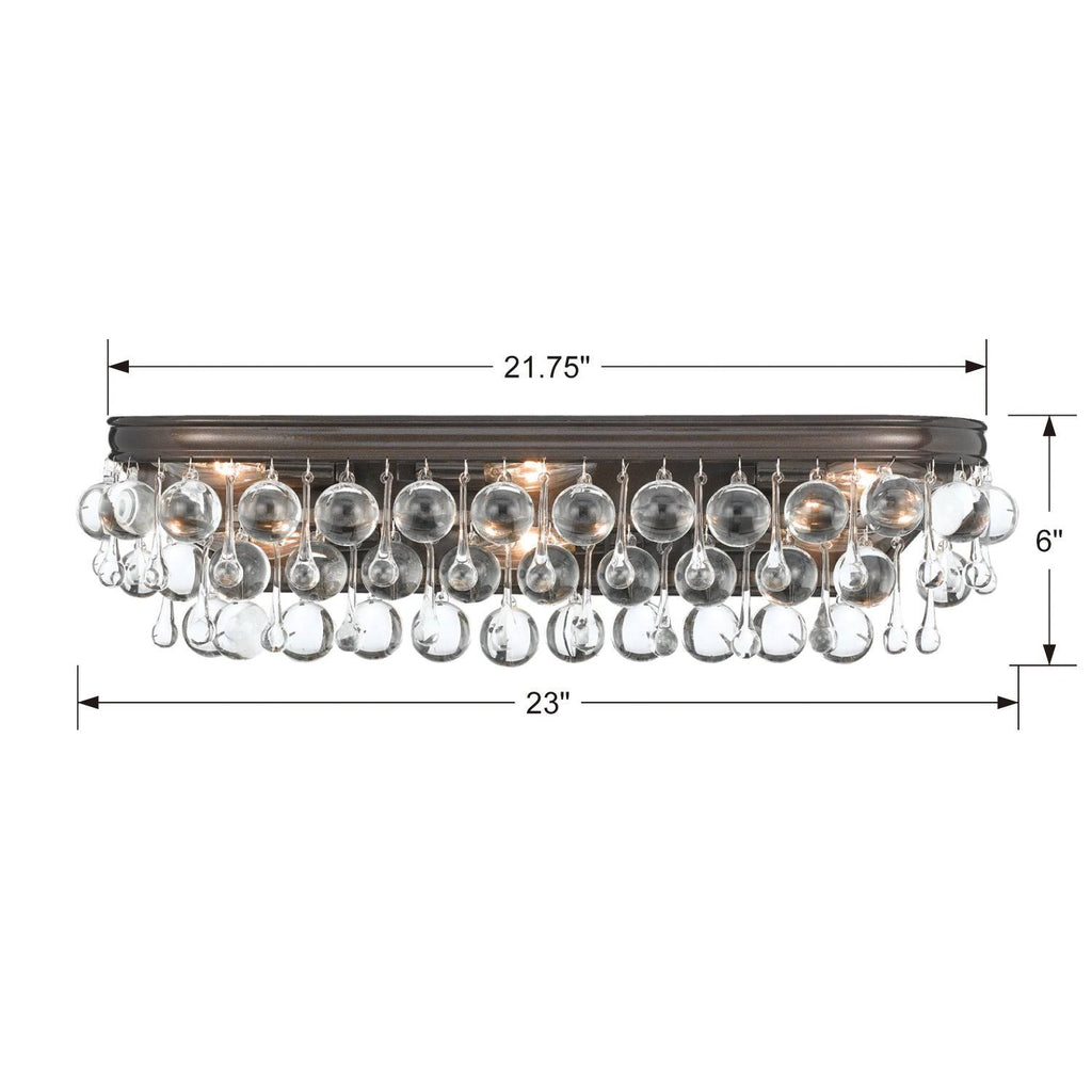 6 Light Bronze Vanity Light D924192