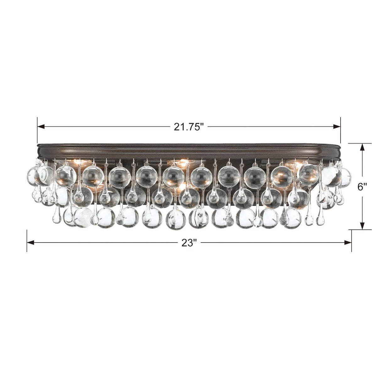 6 Light Bronze Vanity Light D924192