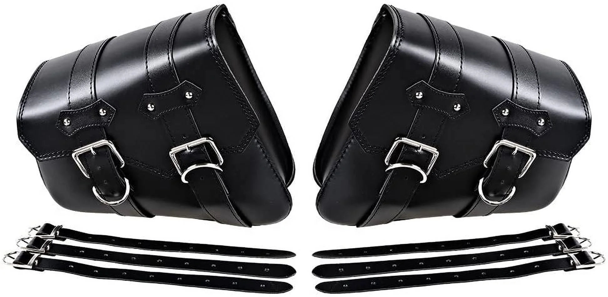 Black Left & Right Side Saddlebag Swingarm Saddle Bags R32180