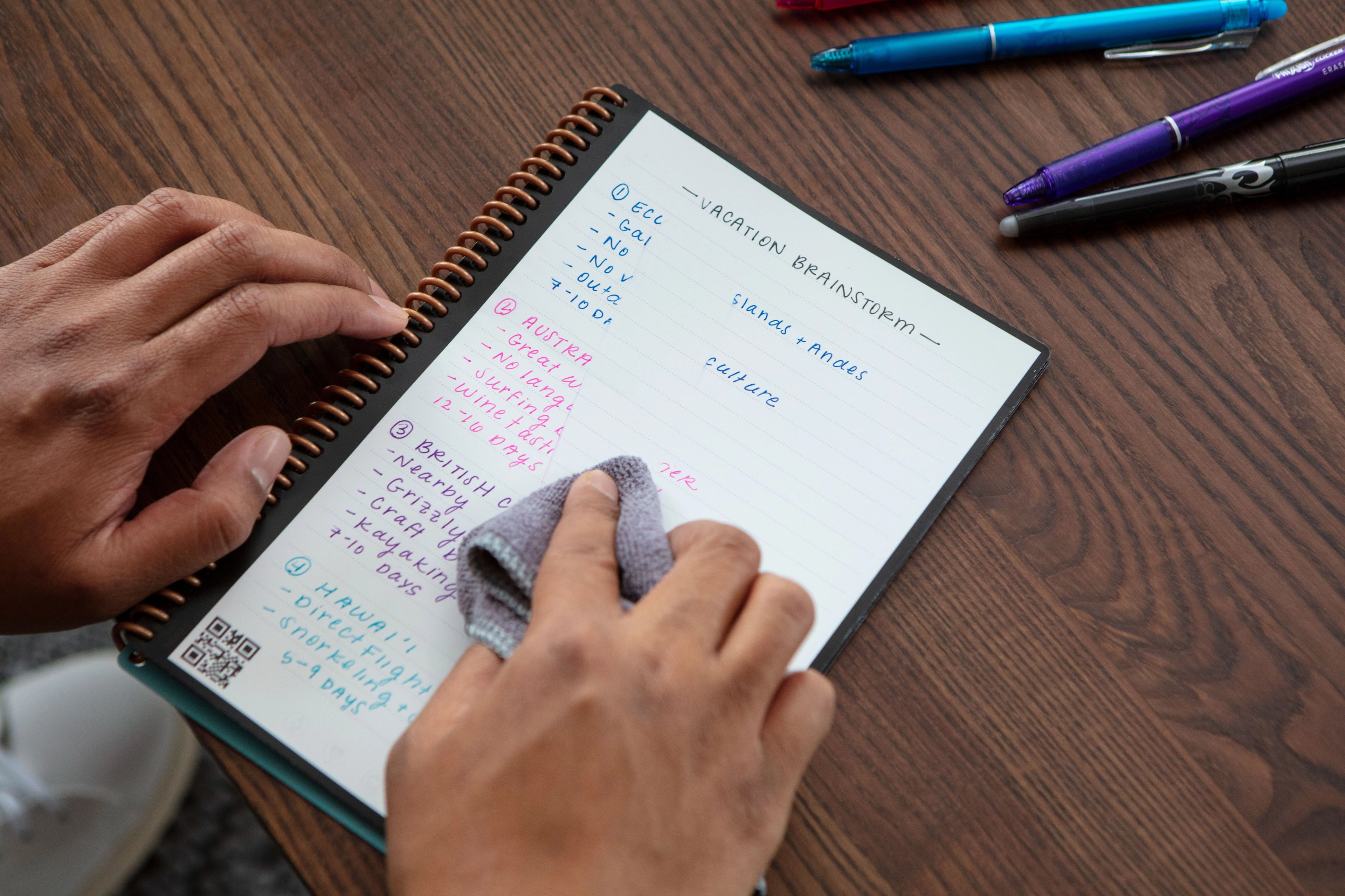 Reusable Smart Spiral Notebook, Executive Size Eco-friendly Planner N307884