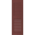 12 in. x 66 in. Real Wood Louvered Shutters Pair J606122