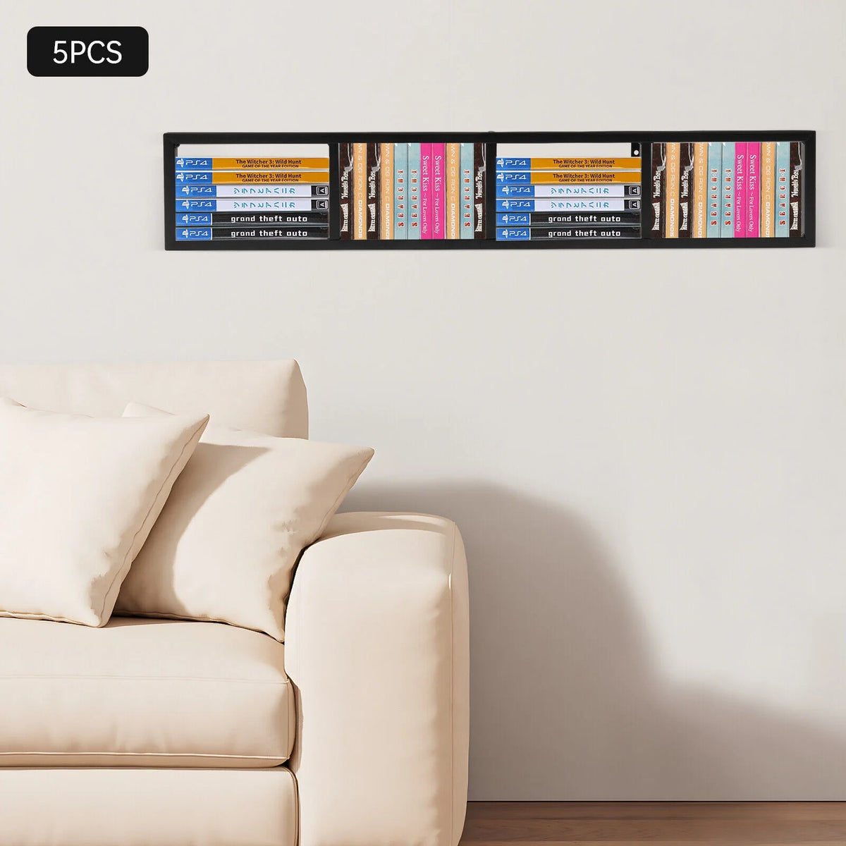 34In Video Game Rack Media Storage Shelves M93566
