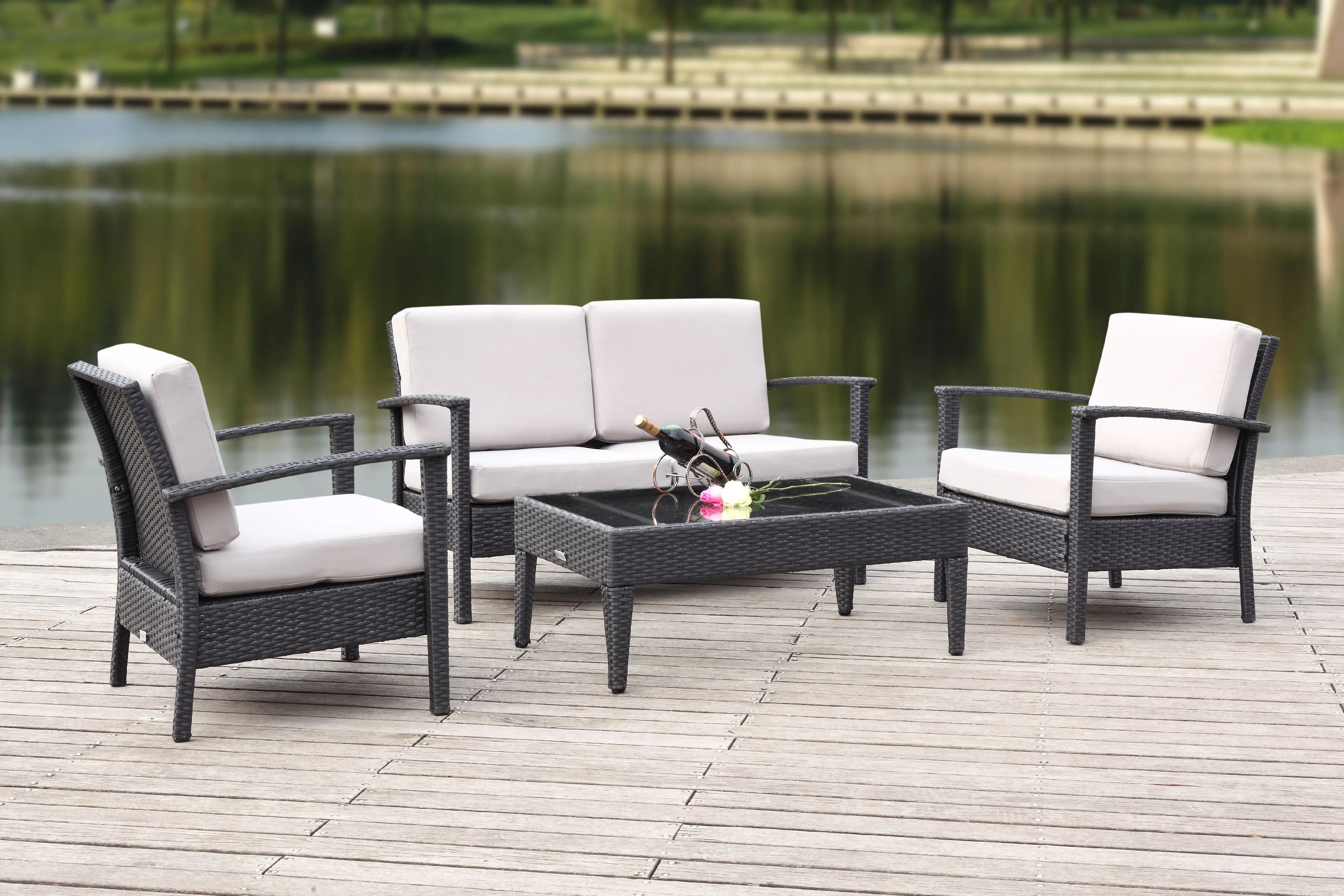 4 Piece Outdoor Set with Cushion O395
