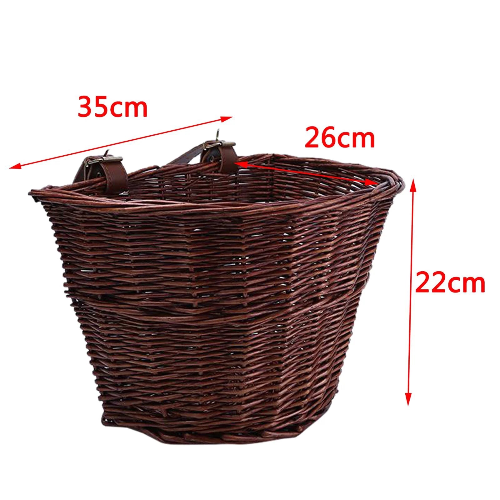 Wicker Woven Handlebar Basket G816516