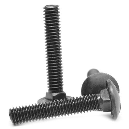 3/8-16 x 4 Coarse Thread Carriage Bolt Low Carbon Steel Black Oxide Pk 200 J263