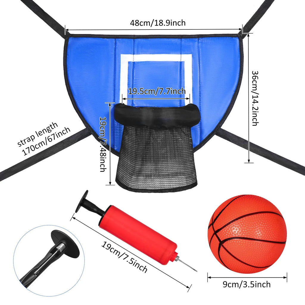 Basketball Hoop for Trampoline with Connection Ropes O52994