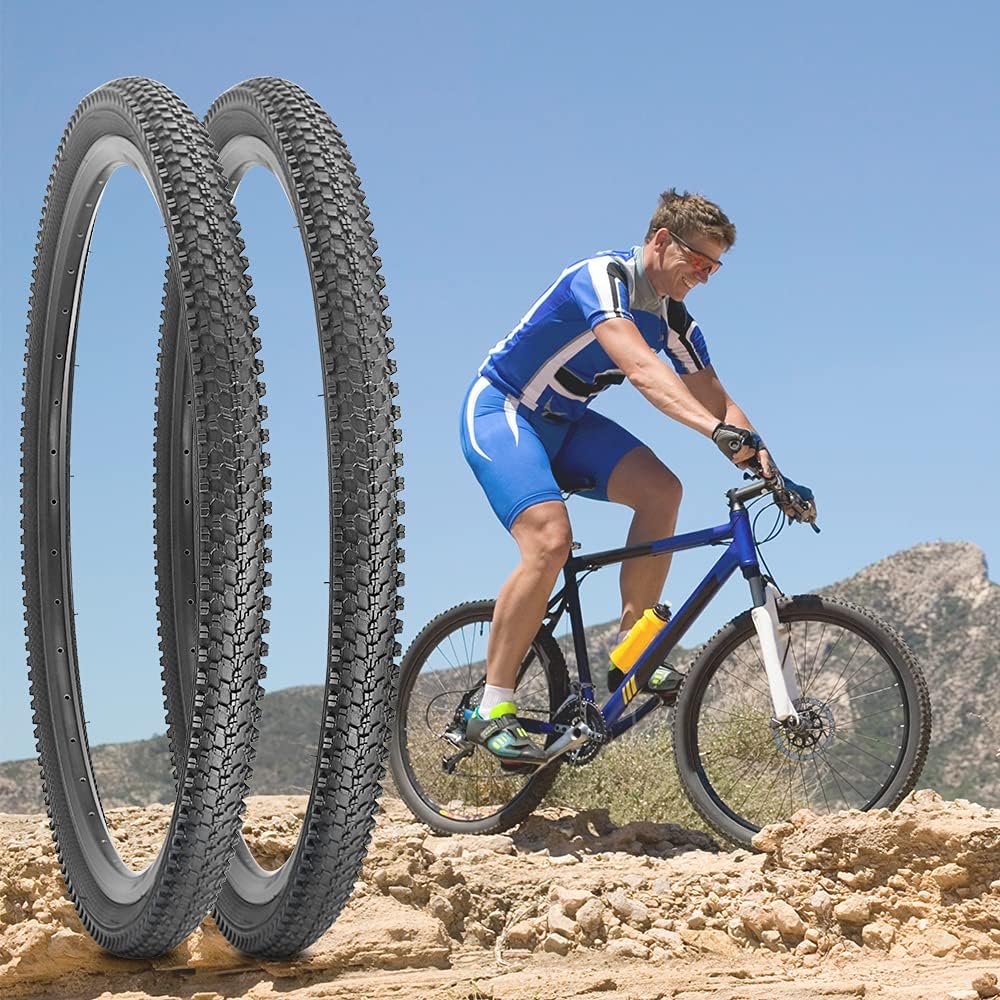 Pair of 24/26 x 1.95 Folding Bead MTB Mountain Bike Tires Pack of 2 T8776
