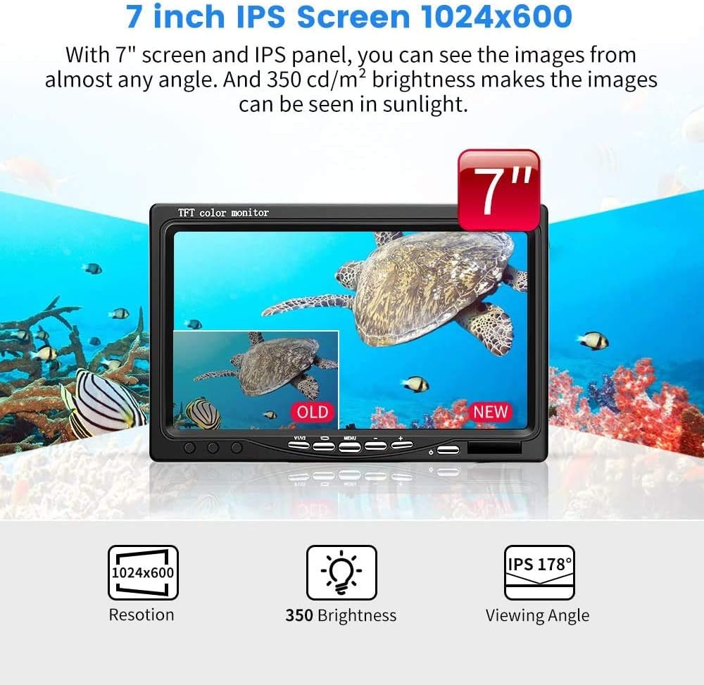 720P Underwater Fishing Camera with 7 inch Screen (15m) T663678