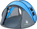4 Person Pop Up Tent, Waterproof, Automatic Setup, 2 Doors O686203