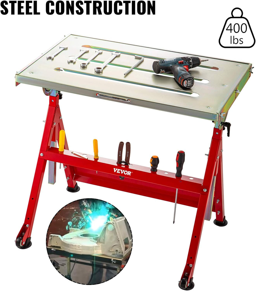 36'' x 20'' Steel Welding Table with Casters L25691