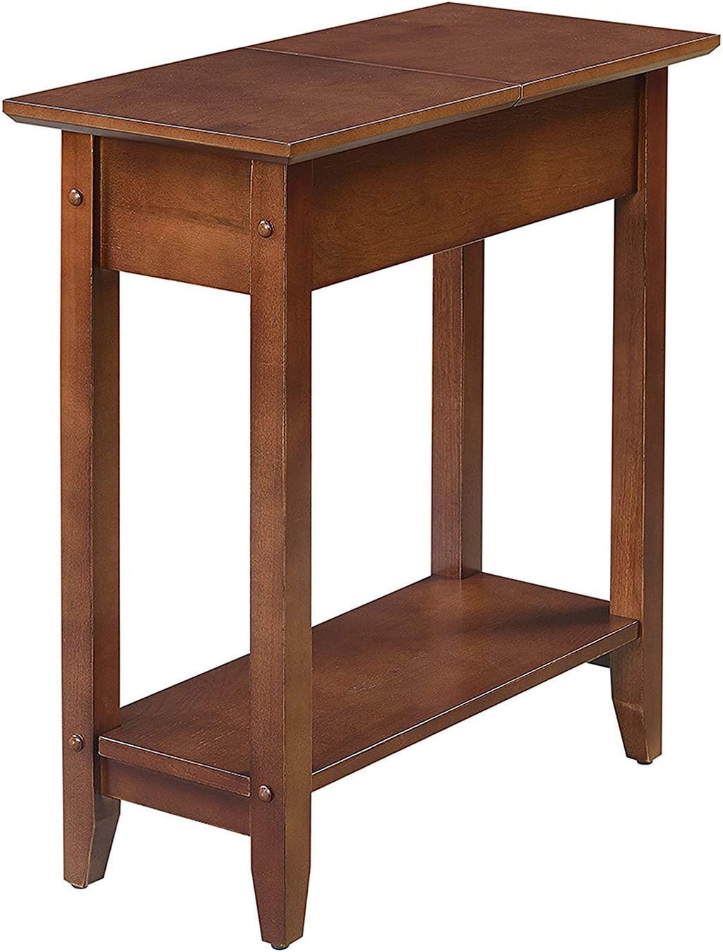 Espresso Flip Top End Table with Shelf N542061