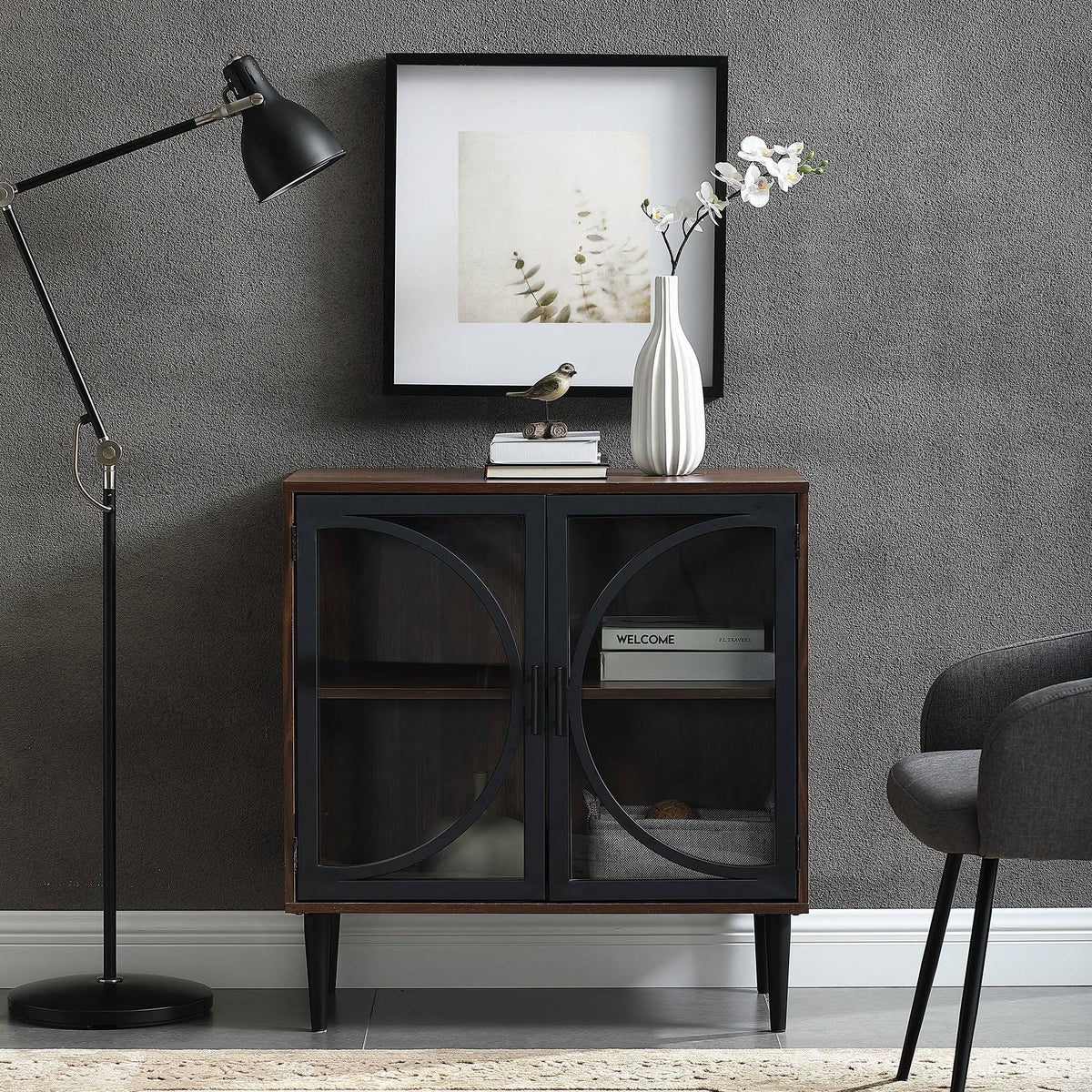 Dark Walnut Accent Cabinet S761313