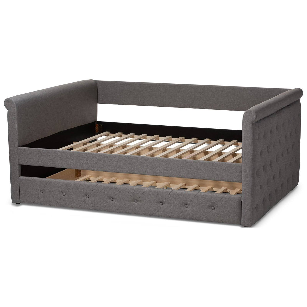 Queen Dark Grey Daybed with Trundle O79517