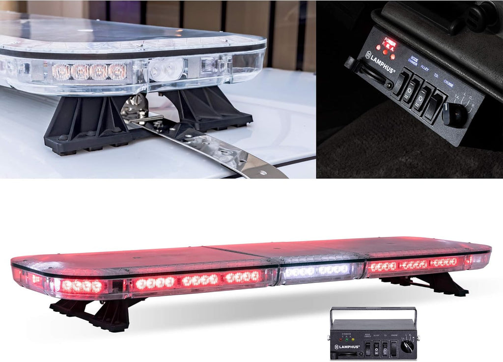 47" 98W RED LED Emergency Light Bar O7072
