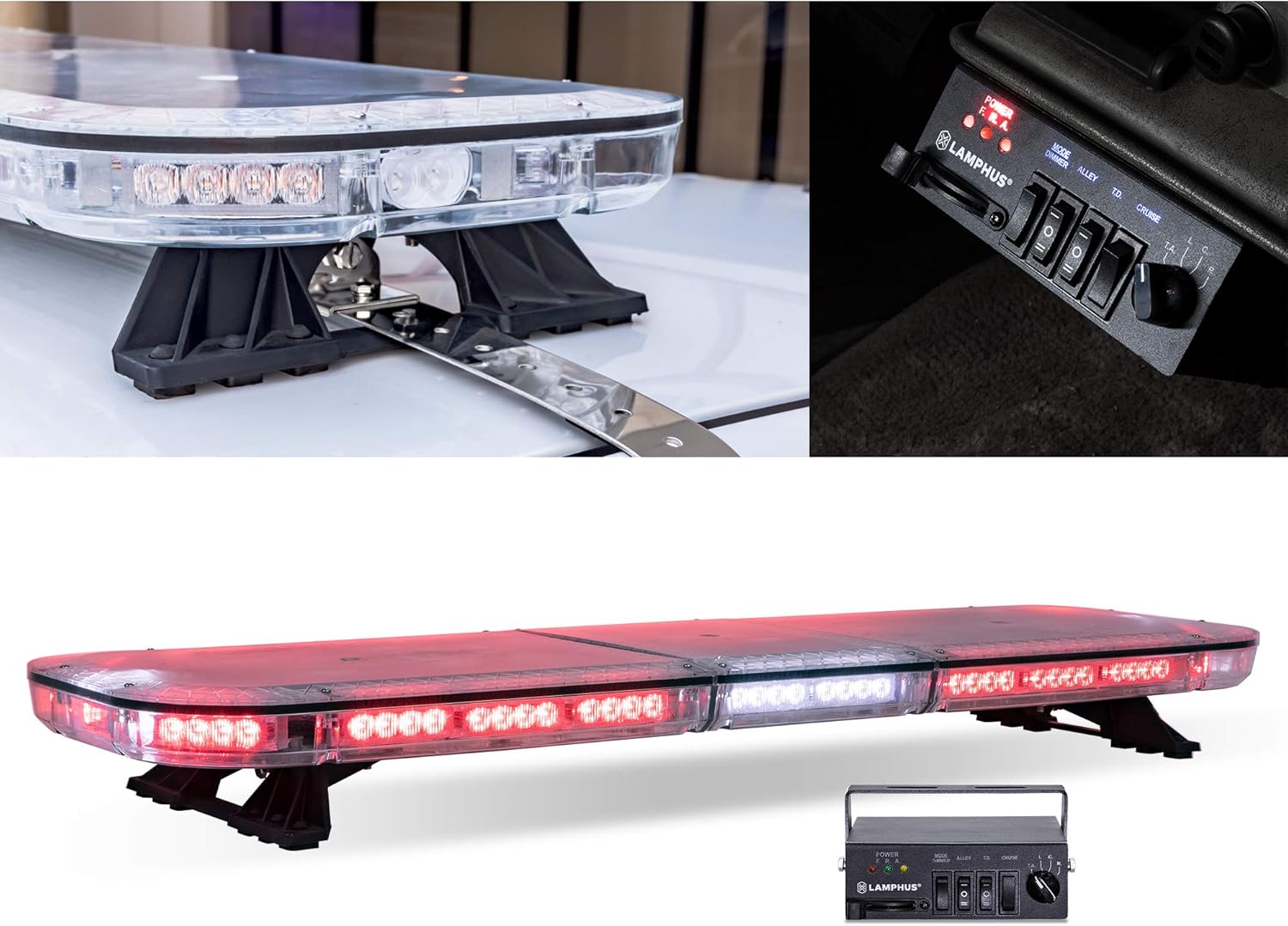 47" 98W RED LED Emergency Light Bar O7072