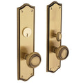 Satin Brass and Brown Dummy Handleset Trim Set J120