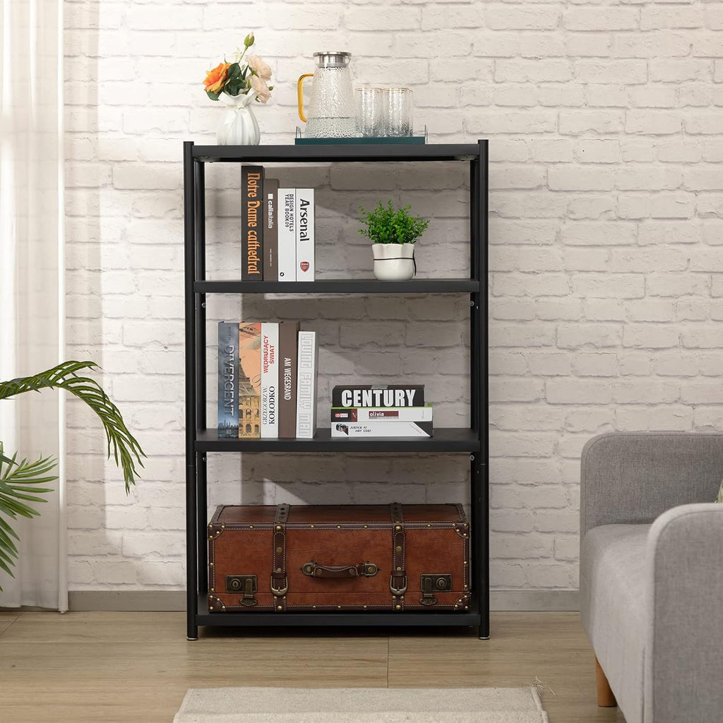 27.5 Inch 4 Tire Metal Wire Storage Shelf Black Utility Rack, Pack of 2 C262016