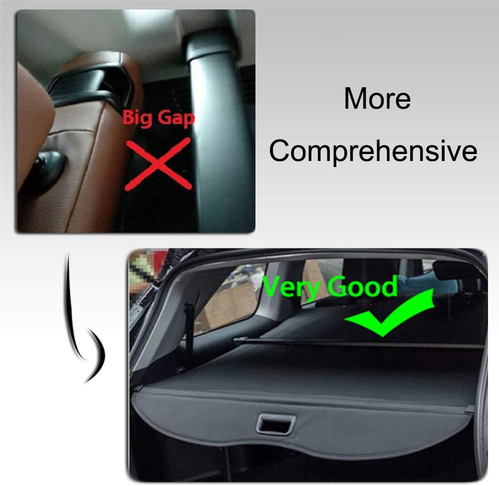 Cargo Security Rear Trunk Cover Retractable Black Pack of 2 M94277
