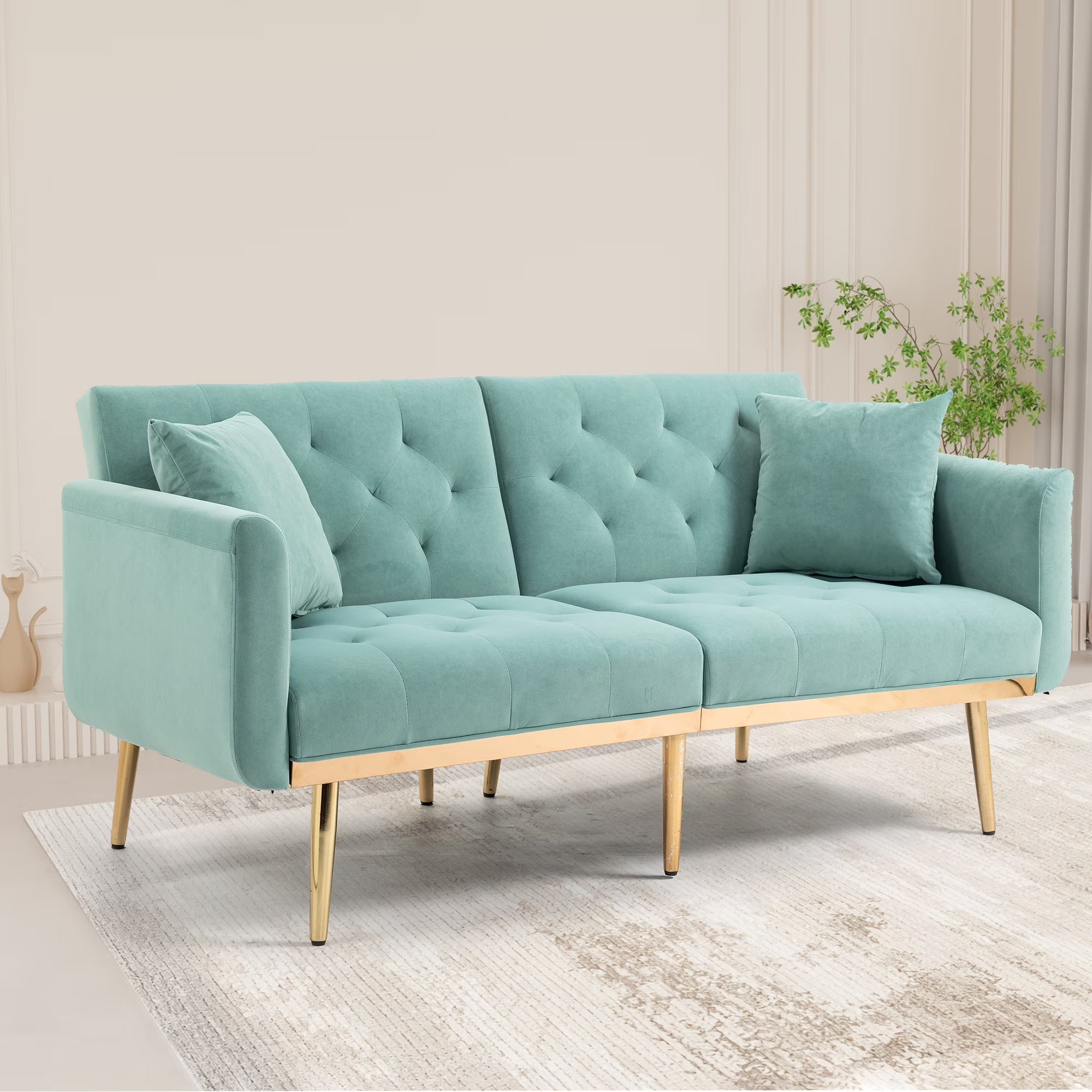 Velvet Sofa with Metal Feet M203