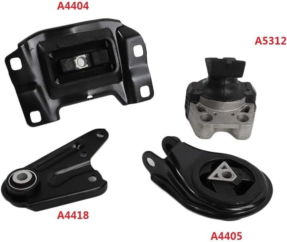 4pcs Engine Motor Trans Mount Kit Front Right Bushing Compatible with 04-09 Mazda 3 2.0L 2.3L P778