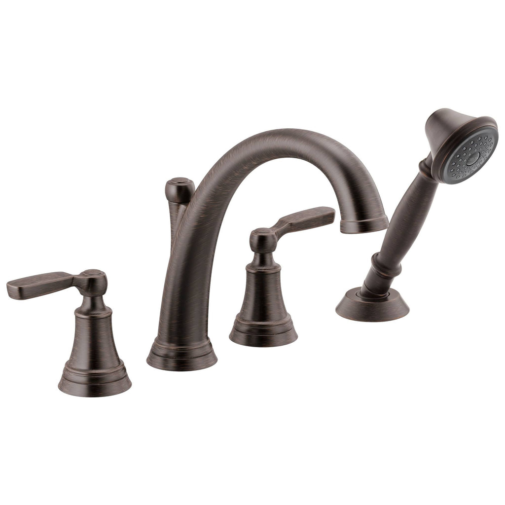 Roman Tub with Handshower Trim Venetian Bronze P987