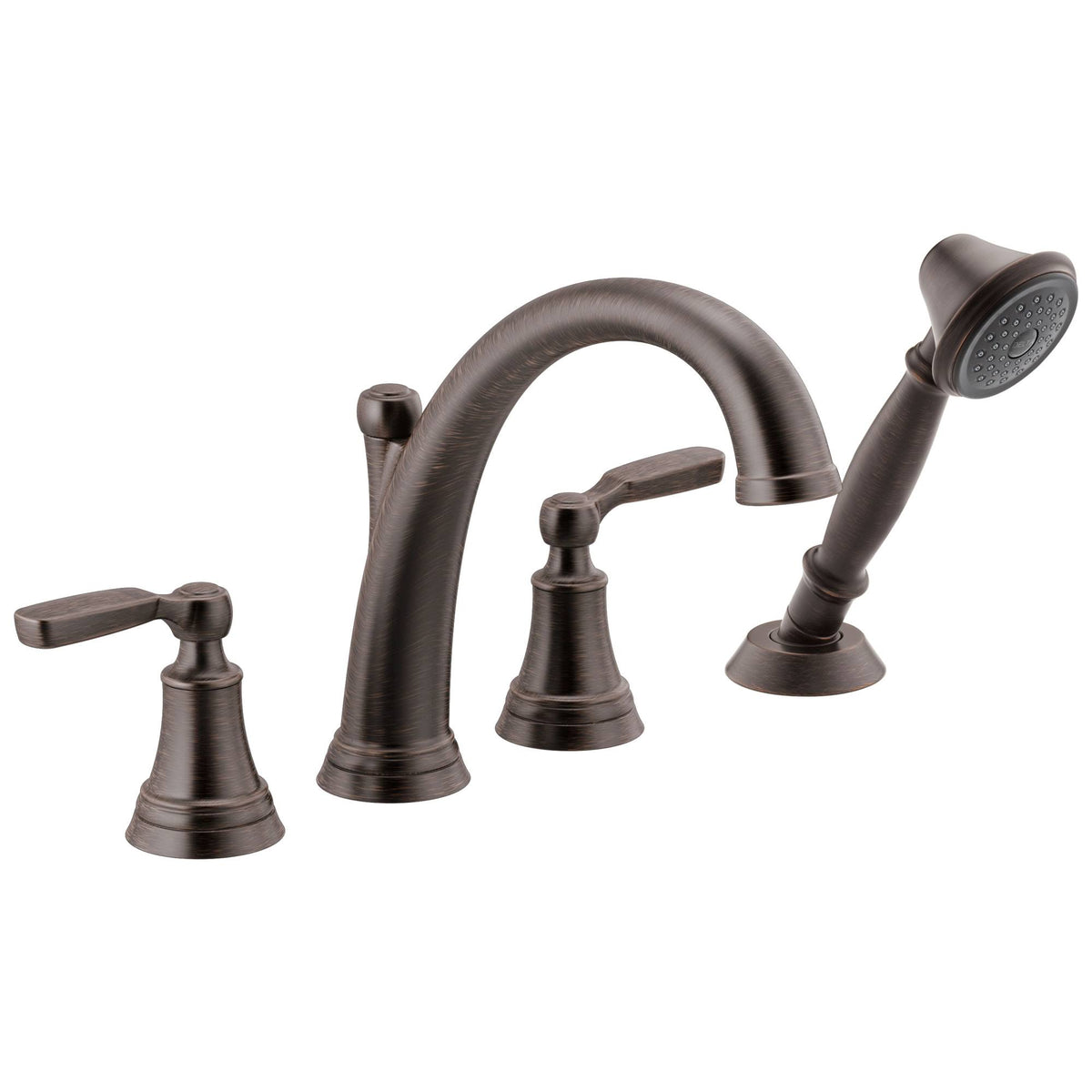 Roman Tub with Handshower Trim Venetian Bronze P987