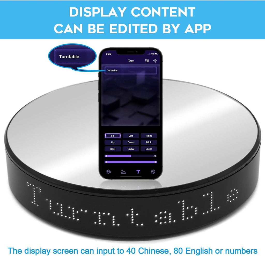 White Light Smart Rotating Turntable Display Stand Q7419