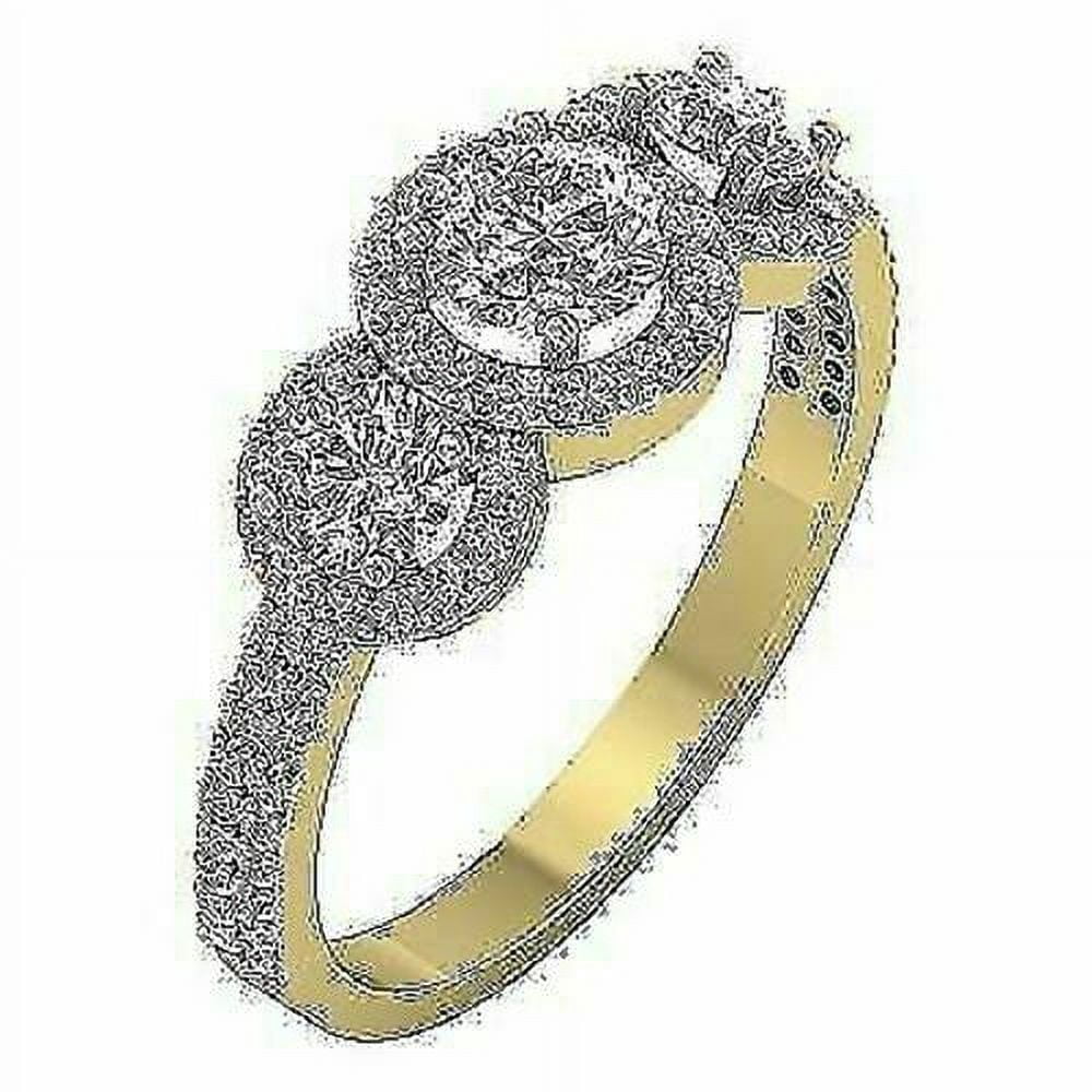 Round Diamond Yellow Gold Engagement Ring S204