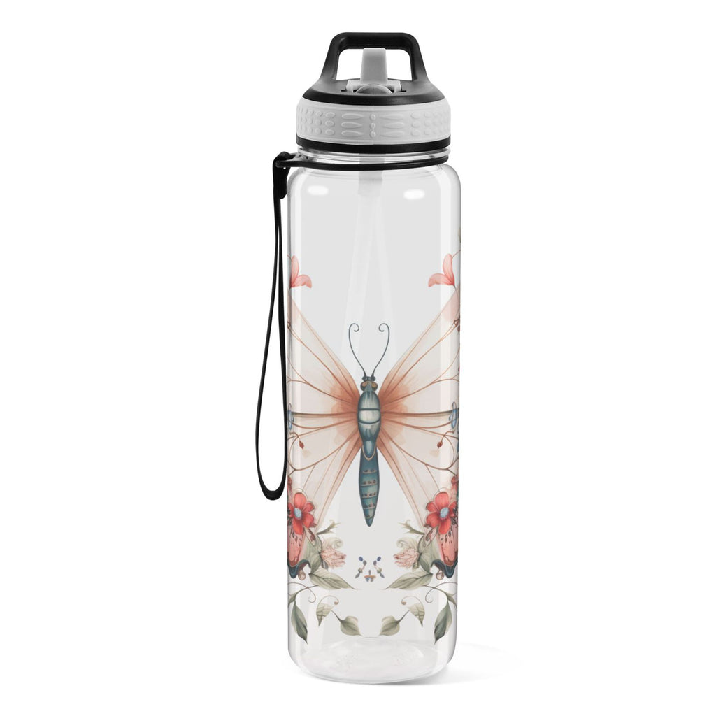 Clear 32oz Tritan Sports Water Bottle with Straw K476