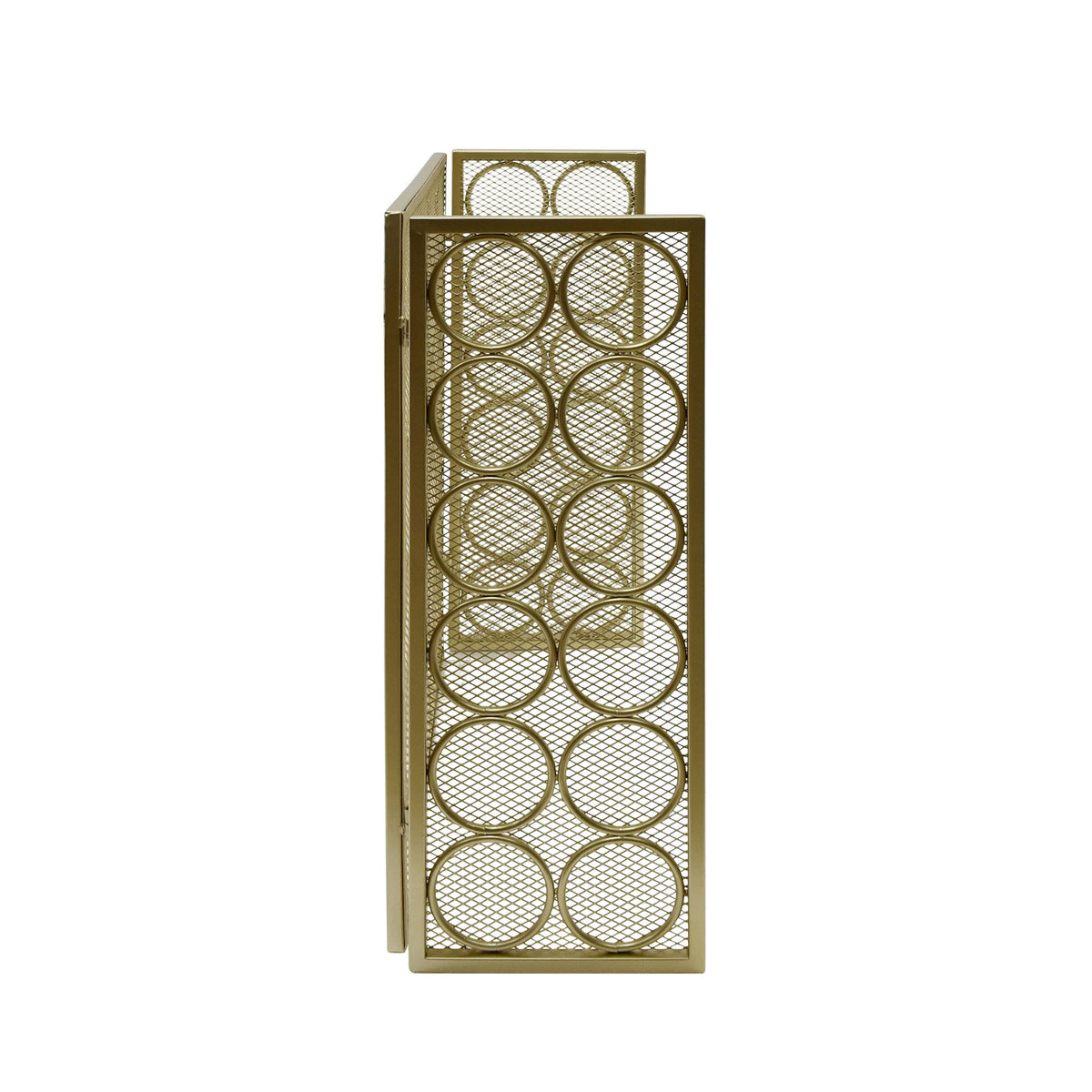 Black Silver Three Panel Iron Firescreen P820416