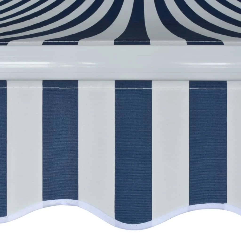 Folding Awning Manual Operated 196.9" Blue/White Z73064